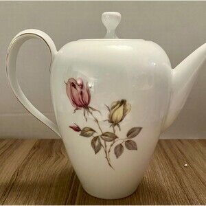 Vintage Johann Haviland Summer Rose Teapot, Bavaria Germany Collectible